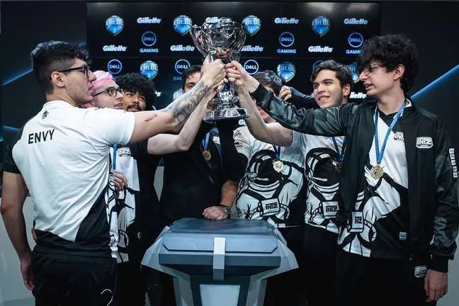 Trophy raised